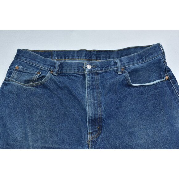Levi's 550 Men Jeans 42x29 (41x28) Blue Denim Relaxed Workwear Baggy 90s -Flaws- - Picture 3 of 15